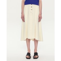 23SS 아이보리 스티치장식 면 밴딩스커트 HSSK3B501IV