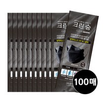 크린숨 KF94 블랙 대형 정식판매점 얼큰이 빅사이즈 큰 마스크, 100매