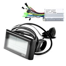 전기자전거 개조 키트 배터리 모터 브레이크 휠 전동 허브 변환 바팡 전자 브러시리스 컨트롤러 lcd 디스플레이 패널 (전기 전자 부품 용 듀얼 모드 센서 포함) 108, 씨엔, 350w 36v 17a