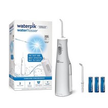 Waterpik 무선 배터리 치간세정기 편리한 휴대용 디자인 ADA 승인 (WF-02), 01White