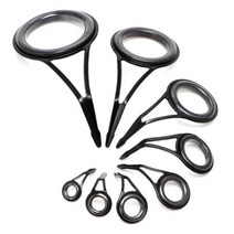 낚시대 8pcs 8 사이즈 가이드 팁 탑 링 서클 폴 수리 키트 세트 낚시, 01 Silver