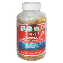 오메가3 300캡슐 EPA DHA(대용량) 불포화지방산 혈액순환 혈행개선 눈건강, 1통, 1110mg x 300캡슐 (333g)