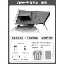 차박 차량용텐트 차박 야외 매쉬 루프탑, 작은사이즈-화이트쉘-그레이천-커버면