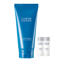 라네즈 옴므 액티브워터 폼 클렌저 150ml+옴므크림스킨25ml*2, set