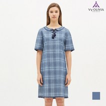 [비비올리비아] 체크 태슬 원피스VVCOAUF7141
