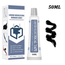방수액 코팅 방수 실리콘 크림 스프레이 코팅제 투명 30/50ml 절연 물개 액체 전자 실란트 Anti UV 와이어 케이블 접착제 빠른 건조 씰링, [03] 50ML Black
