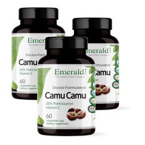 에메랄드랩 카무카무 비타민씨 캡슐 60정 Emerald Labs Camu Camu Vitamin C, 3개