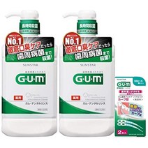 (의약 부외품) GUM (껌) 덴탈 린스 레귤러 타입 약용 액체 치약 960mL 2 개 팩 + 덤 포함
