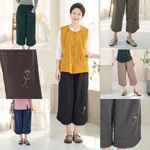 로즈맘 엄마옷 로즈맘 마음담은꽃면바지/엄마바지 50대여성바지 중년바지 중년여성바지 5060