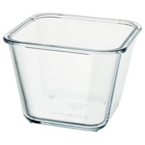 이케아 365+ 식품보관용기1.2L 사각 15x15x11cm 내열유리, 없음