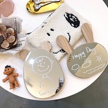 닐스샵_ 원형거울 화장거울 앤틱거울 화장대거울 미용탁상거울 디자인거울 부착식거울, ▶Arianycos◀ DGITEM 원목 탁상거울 낙서, ▶Arianycos◀ 원목탁상거울 토순이