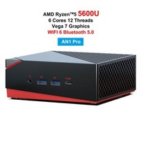 AMD-라이젠 R5 4500U R7 2700U 3750H 4800U 미니 PC 베가 그래픽 포함 4K UHD Nvme SSD 데스크탑 게임용 컴퓨터, CHINA, 32G RAM 1TB SSD + 미국, AN1 Pro R5 5600U