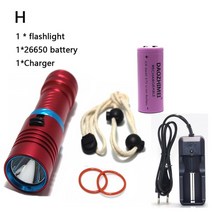 수중써치 해루질 방수 랜턴 최고의 다이빙 손전등 다이빙 램프 수중 다이빙 조명 캠핑, H, 초록, 백색광