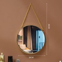 라운드 벽 거울 아트 장식 프레임 메이크업 여자 복도 매달려 현대 디자인 Spiegel 룸, 35x20cm