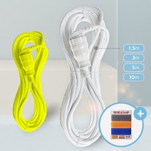 국산 (16A) 싱글 1구 전기 연장선 멀티탭 리드선 연결선 작업선 캠핑선 3m 5m 10m, 국산 싱글 1구 연장선 3m+벨크로타이증정