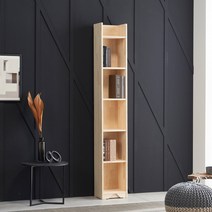 씨앤씨구스 틈새장 트리진 엘핀 미송원목 300 5단 틈새책장 오픈형 책장, 내추럴