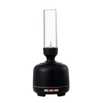 대용량 초음파 가습기 전기 아로마 에센셜 오일 디퓨저 공기 300ML 럭셔리 캔들 조명 램프 미스트 메이커 가정용 테라피, [04] JP 플매트 카펫 러그, [02] Black