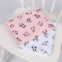 싱글스판 팬더 발포나염 2종(화이트 핑크) SEO-26 싱글다이마루원단-나염, 화이트