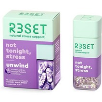 r3set unwind 스트레스 chamomile 비타민 D3 오메가 3 Valerian 뿌리 Ashwagandha Remon Balm Bet