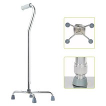 초경량 알루미늄 4발 지팡이 환자 안전 네발 고령자용 노인 어르신 사발