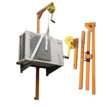 이동식리프트 무거운짐 옮기는도구 에어컨 101520m 리프팅 도구 자동 잠금 접이식 크레인 수동 윈치 조립 도구 설치 스테인레스 스틸, 10m 로프