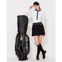헤지스골프 실버스톤 PU 트롤리 캐디백, 블랙