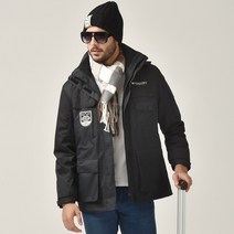 트랜드 보드복 스노우보드 리조트 컴포트핏 아웃도어 슬림라인 무주 시즌 강촌 바람막이, 블랙-여