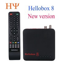 Hellobox 8 새 버전 dvb 위성 수신기 콤보 DVB S2X H.265 T2/DVB 트윈 튜너 셋톱 박스, 03 영국 플러그