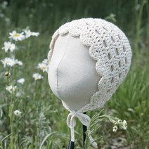 슬로우모먼츠 사계절 데이지 보넷 - 아기보넷 코바늘 보넷 만들기 DIY 키트, 12망고, 1개