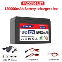 인산철배터리 캠핑카 파워뱅크 태양광 보트용 리튬 배터리 팩 철 인산염 내장 BMS 126V 충전기 12V 50Ah 65Ah 100Ah 120Ah 신제품, 없음, 6.12V - 120000mAh