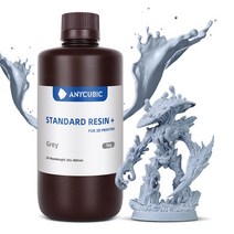 3d 프린터 재료 ANYCUBIC-LCD DLP 3d 프린터 용 표준 + 수지 고정밀 광자 모노 4K 500G 1KG 3D 인쇄 재료, 13 Grey 1 KG