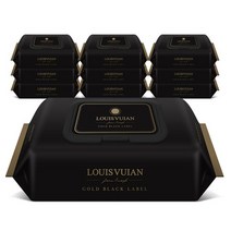 루이비앙 골드블랙 저자극 엠보싱 아기물티슈 캡형, 70매 x 10팩