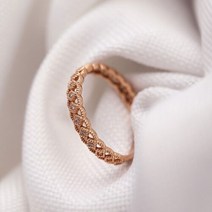 사강 스위트 템포 18K 화려한 골드 가드 금 링 반지 (~16호)