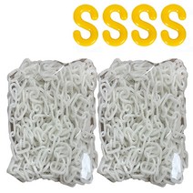 라라공방 플라스틱 주차체인 안전띠 두께6/8밀리미터 X 길이10M 2p, 화이트