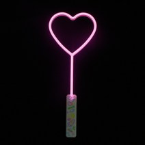 쓸데없는 야광 응원봉 스타 LED 네온 파티 조명 깜박이는 배턴 하트 의 발광 네온 사인 조명 지팡이, 06 Pi Heart