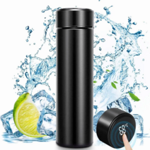 디지탈 보온 보냉 온도표시 스텐 스마트 텀블러, 500ml, 랑색, 1개