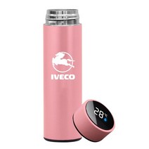 iveco 호환 트럭 악세서리 소품 휴대용 스테인레스 스틸 진공 컵 데일리 커피 머그잔, 분홍색