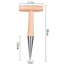 고추심는기계 모종이식기 파종기가정 원예 나무 심기 씨앗 및 전구 도구 핸드 디거 모종 제거기 리프터, 01 wood