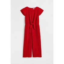H&M 플리츠 점프수트 레드 1010651001