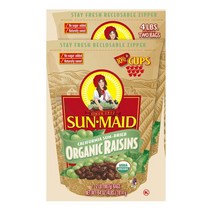 (미국직배) 코스트코 썬메이드 유기농 건포도 907g 2팩 (총 1.8Kg) Sun-Maid Organic California Sun-Dried Raisins 2 lbs 2-c, 1개