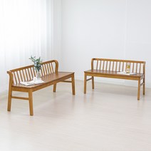 라로퍼니처 그라나다 원목 3인용 벤치 식탁 의자 3인 밴치, 원목벤치