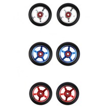 휠체어 휠 바퀴 전동휠체어베어링 부싱이있는 스쿠터 전문 교체 탄성 100mm 휠 97, 은