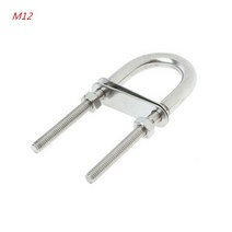 304 스테인레스 스틸 해양 로프 리그 깅 활 안구 U-볼트 요트 보트 보트 하드웨어 M5/M6/M8/M10/M12, M12*150