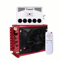 자동차 화물차 무시동 에어컨 캠핑카 차박 12 24 v, 24V 옐로우 세트