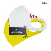 UBA 코오롱 실크 에어로 실버 국내산 패션 마스크, 네이비-L