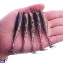 10 개/몫 낚시 Jig 75 미리메터 50 미리메터 Easy 두 번 색 실리콘 인공 미끼 잉어베이스 태클, 70mm 2g, e