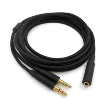 3.5mm Universal 2 in 1 게임 헤드셋 오디오 확장 Hyperx Cloud II/Alpha/Cloud Flight/Core 헤드폰 용 케이블 확장 케이블, 어댑터 케이블