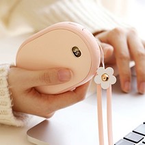 충전형 충전식 손난로 핫팩 C타입 씨타입 USB 안전한 보조배터리 보조배터리 손온열기 핫팩, 벚꽃 핑크