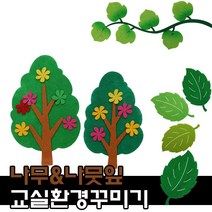 펠트 나무잎 나무 봄 환경구성 용품 / 어린이집 유치원 신학기 교실꾸미기, 2500담쟁이줄기_유니아트, 1
