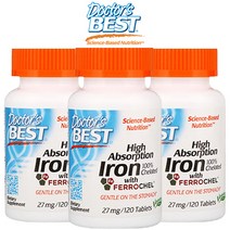 닥터스베스트 고흡수 철분 27mg 120정 X 3팩